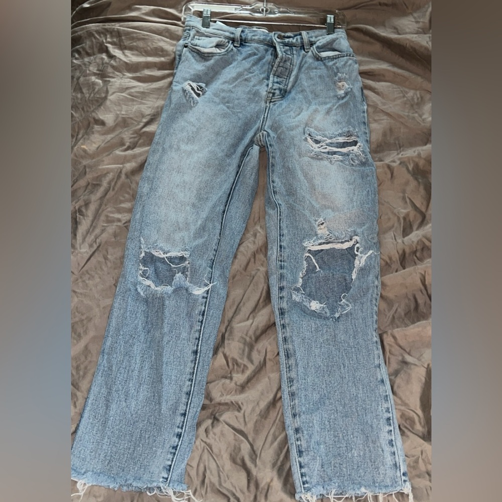 PACSUN Women’s Vintage High Rise Straight Distressed / Ripped Jeans Size 26